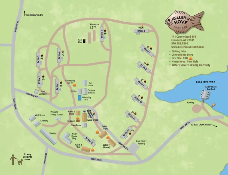Keller's Cove Resort Map